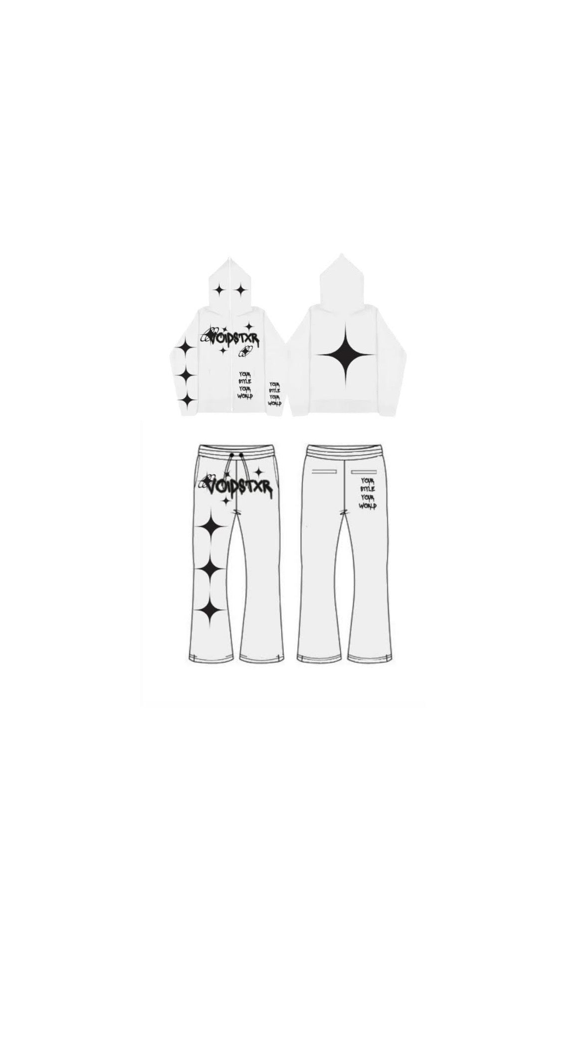 VOIDSTXR SWEATPANTS (WHITE)